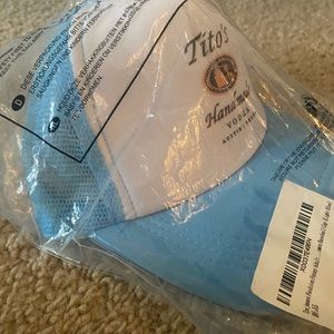 Tito's vodka trucker hat cap, blue/white, snapback